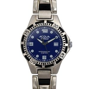 Acqua Timex Men's Vintage 80's Blue Divers Wrist Watch 38mm 30M